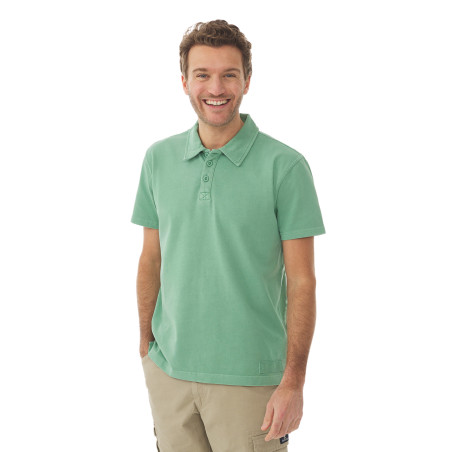 Polo manches courtes homme vert opale | Mousqueton