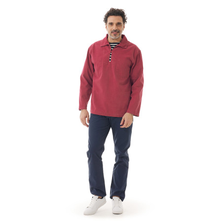 Vareuse de marin en toile canva rouge brique| Mousqueton