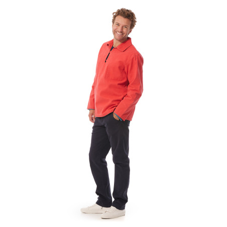 Vareuse traditionnelle en toile rouge piment | Mousqueton