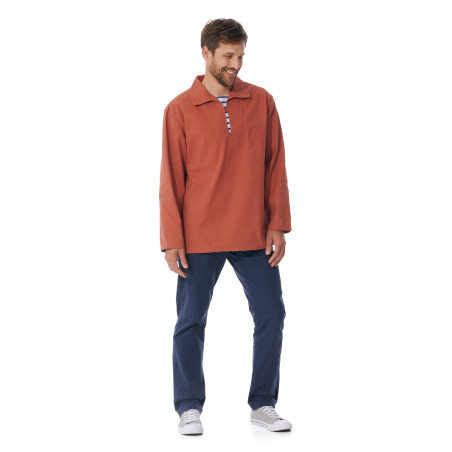 Vareuse traditionnelle en toile orange tuile | Mousqueton