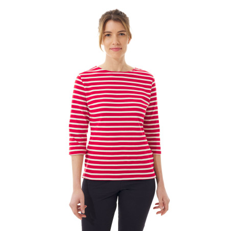 Marinière rouge femme manches 3/4 Marina | Mousqueton