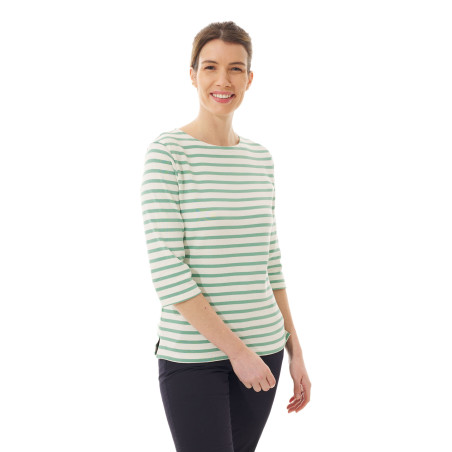 Marinière verte femme manches 3/4 Marina | Mousqueton