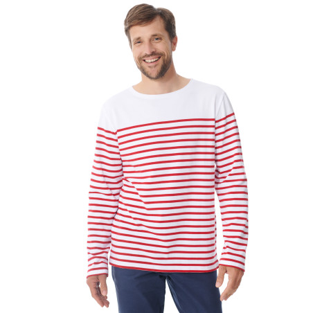 La marinière homme rouge Mario rayures | Mousqueton