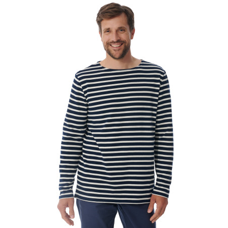 Marinière homme à manches longues bleu marine | Mousqueton
