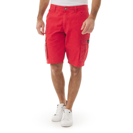 Bermuda cargo Homme rouge vif | Mousqueton