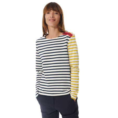 Marinière bicolore jaune originale pour femme | Mousqueton