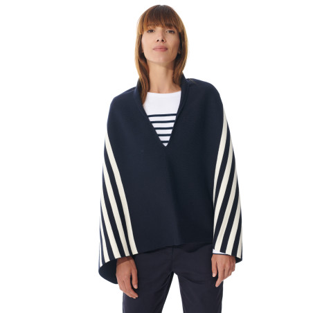 Poncho bicolore Femme | Mousqueton