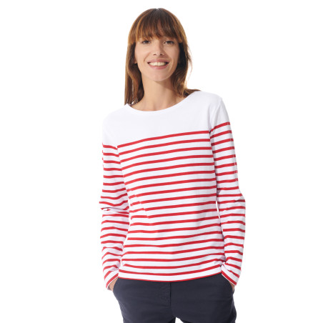 Marinière femme rouge Marinella - Coton | Mousqueton