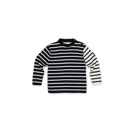 Pull marin rayures contrastées enfant Tim pone - Fabriqué en Europe
