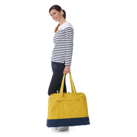 Sac porté épaule bicolore femme | Mousqueton