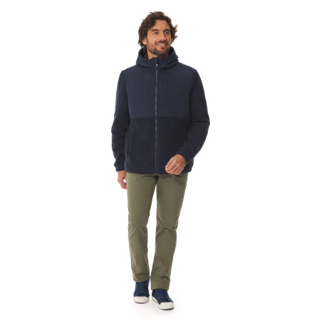Veste à capuche en sherpa polaire homme bleu marine | Mousqueton