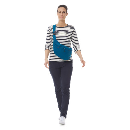 Sac banane zippé bleu abysse | Mousqueton