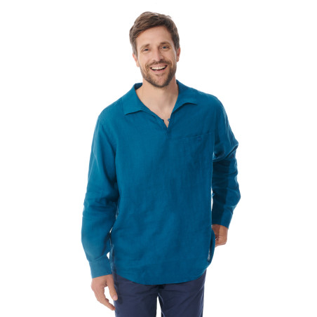 Chemise homme légère bleu abysse | Mousqueton