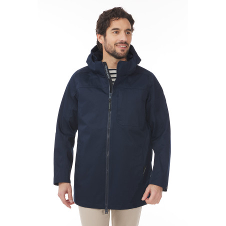Parka imperméable mi-saison homme bleu marine | Mousqueton