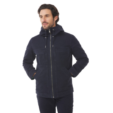 Men's canvas hooded jacket | Mousqueton