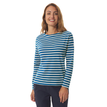 Marinière bicolore bleu abysse femme | Mousqueton