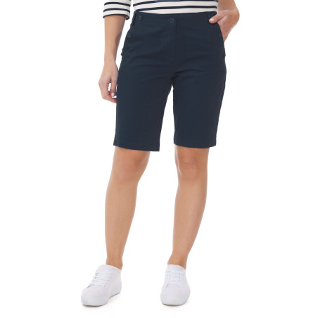 Bermuda à pont femme bleu marine | Mousqueton