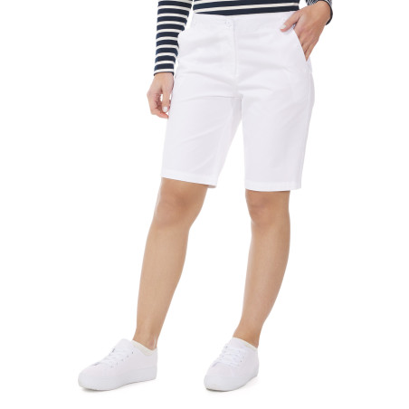 Bermuda à pont femme blanc | Mousqueton
