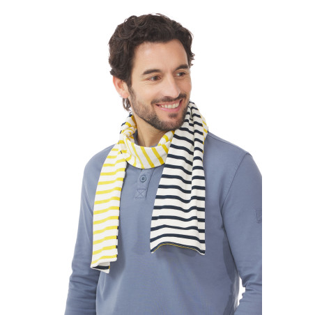Colorful striped cotton scarf | Mousqueton