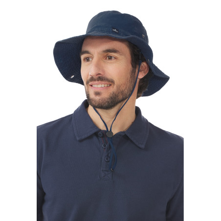 Chapeau safari adulte bleu marine | Mousqueton