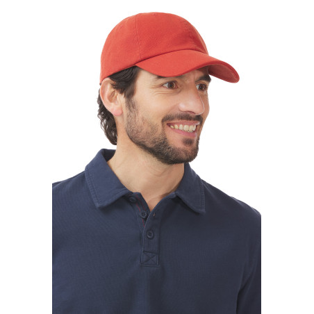 Casquette baseball réglable orange tuile | Mousqueton