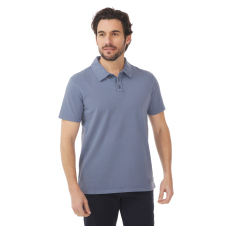 Polo manches courtes Homme gris bleuté | Mousqueton
