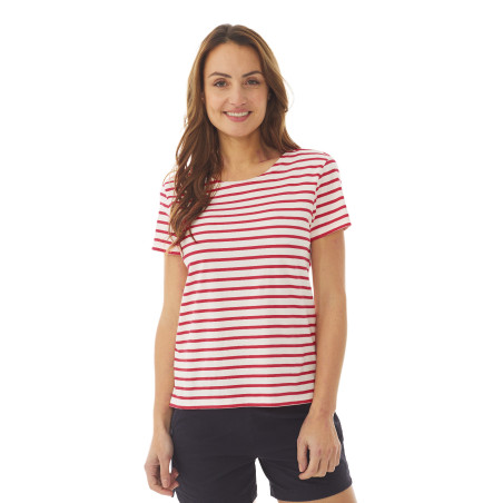 T-shirt rayé manches courtes femme | Mousqueton
