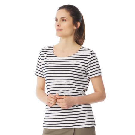 T-shirt rayé manches courtes femme | Mousqueton