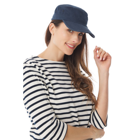 Adjustable cotton canvas sailor cap | Mousqueton