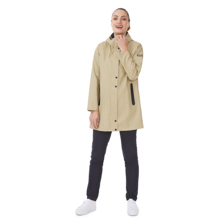 Ciré à capuche femme beige | Mousqueton