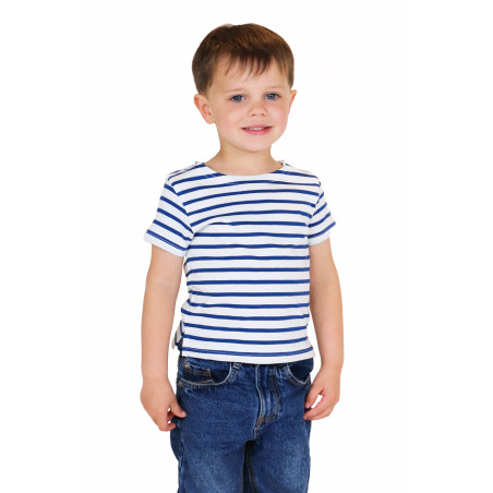 T-shirt rayé manches courtes enfant | Mousqueton