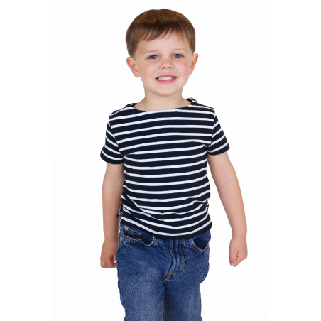 T-shirt rayé manches courtes enfant | Mousqueton