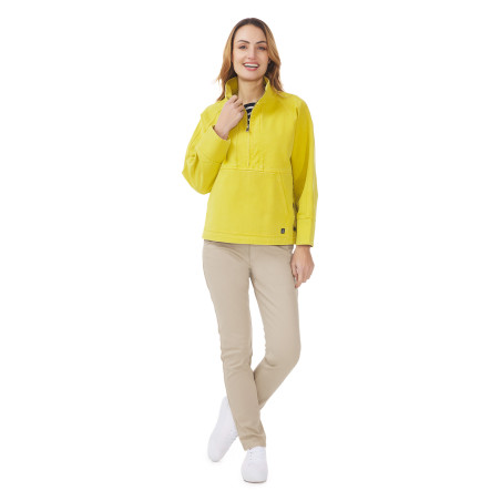 Vareuse femme col zippé  jaune | Mousqueton