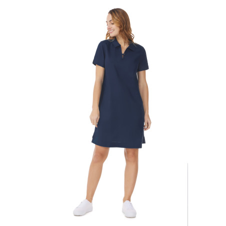 Robe à manches courtes femme bleu marine | Mousqueton