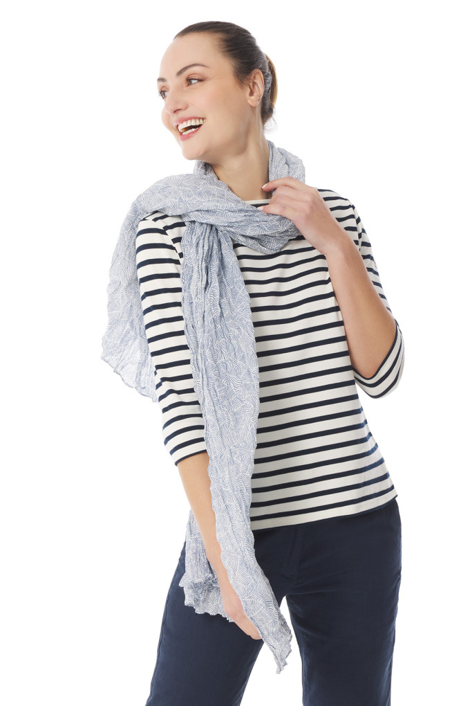 FOULARD SPECIAL FOSSILE BLANC - NAUTIC