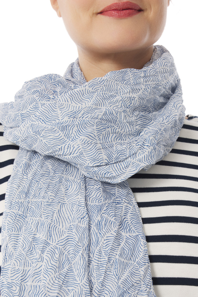 FOULARD SPECIAL FOSSILE BLANC - NAUTIC