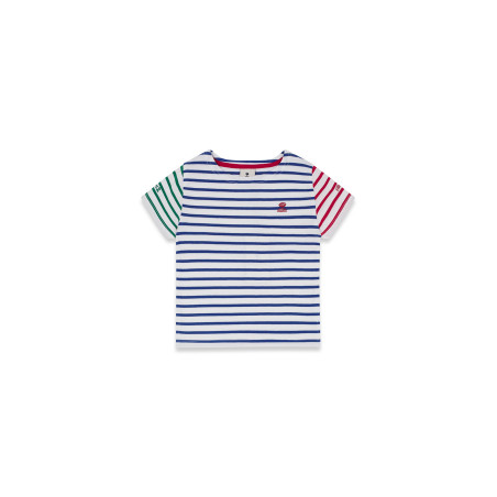 T-shirt rayé enfant manches courtes | Mousqueton