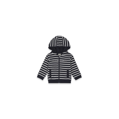 Gilet à capuche rayé bébé I Mousqueton