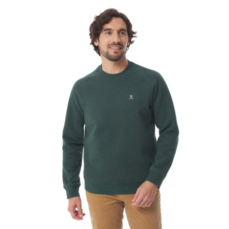 Sweat homme vert foncé en thermo interlock | Mousqueton