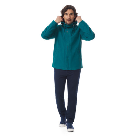 Veste en toile déperlante vert émeraude homme | Mousqueton