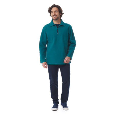 Vareuse de marin en toile canva vert émeraude | Mousqueton