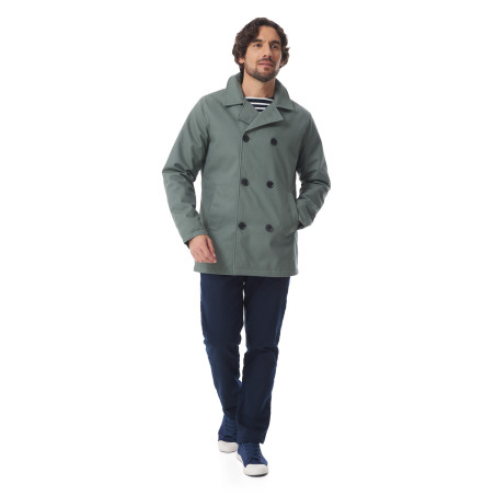 Caban matelassé homme déperlant vert kaki | Mousqueton