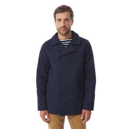 Caban matelassé homme déperlant bleu marine | Mousqueton