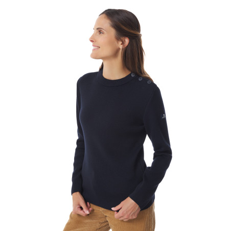 Pull marin femme bleu marine | Mousqueton