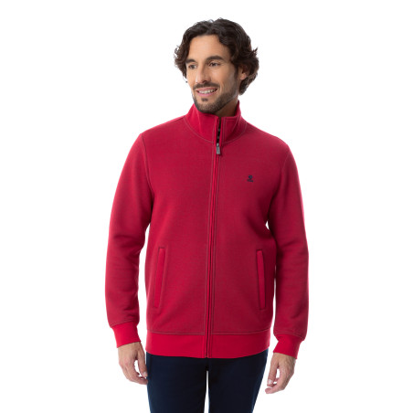 Men's warm zip-up cardigan | Mousqueton