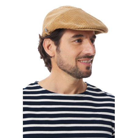 Casquette plate en velours côtelé | Mousqueton