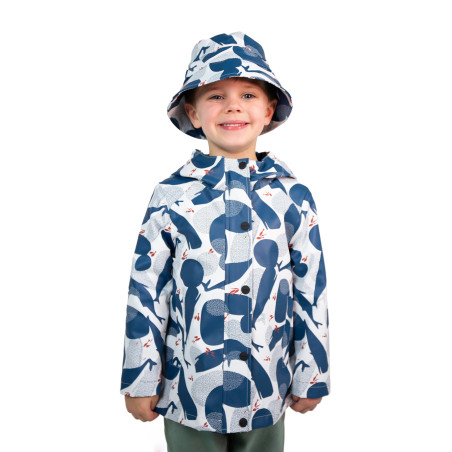 Ciré imperméable enfant à motifs baleine | Mousqueton