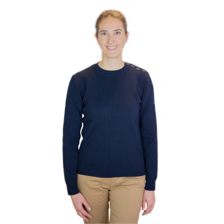 Pull en laine Femme made in France bleu marine | Mousqueton