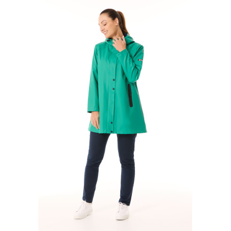 Ciré à capuche femme vert jade | Mousqueton