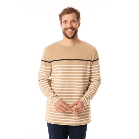 Marinière homme beige et bleu marine | Mousqueton
